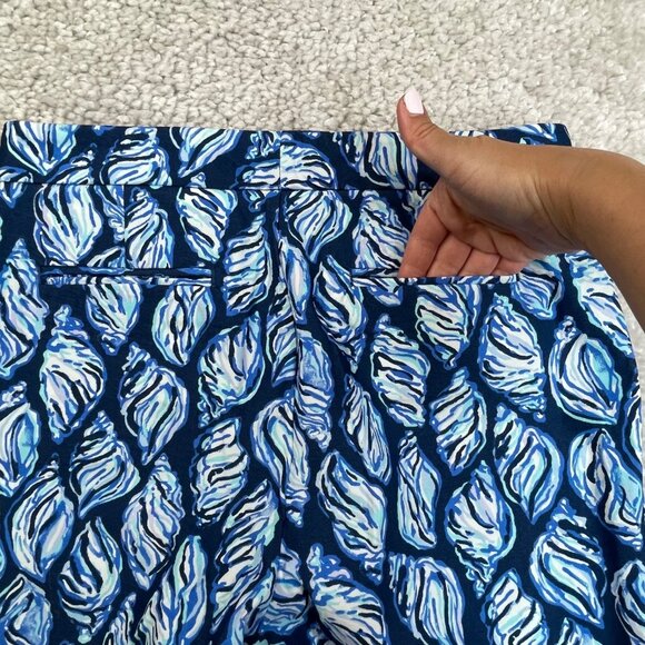 Lilly Pulitzer Keliani Stretch Pant High Tide Navy Blue Womens 10 - Picture 5 of 9